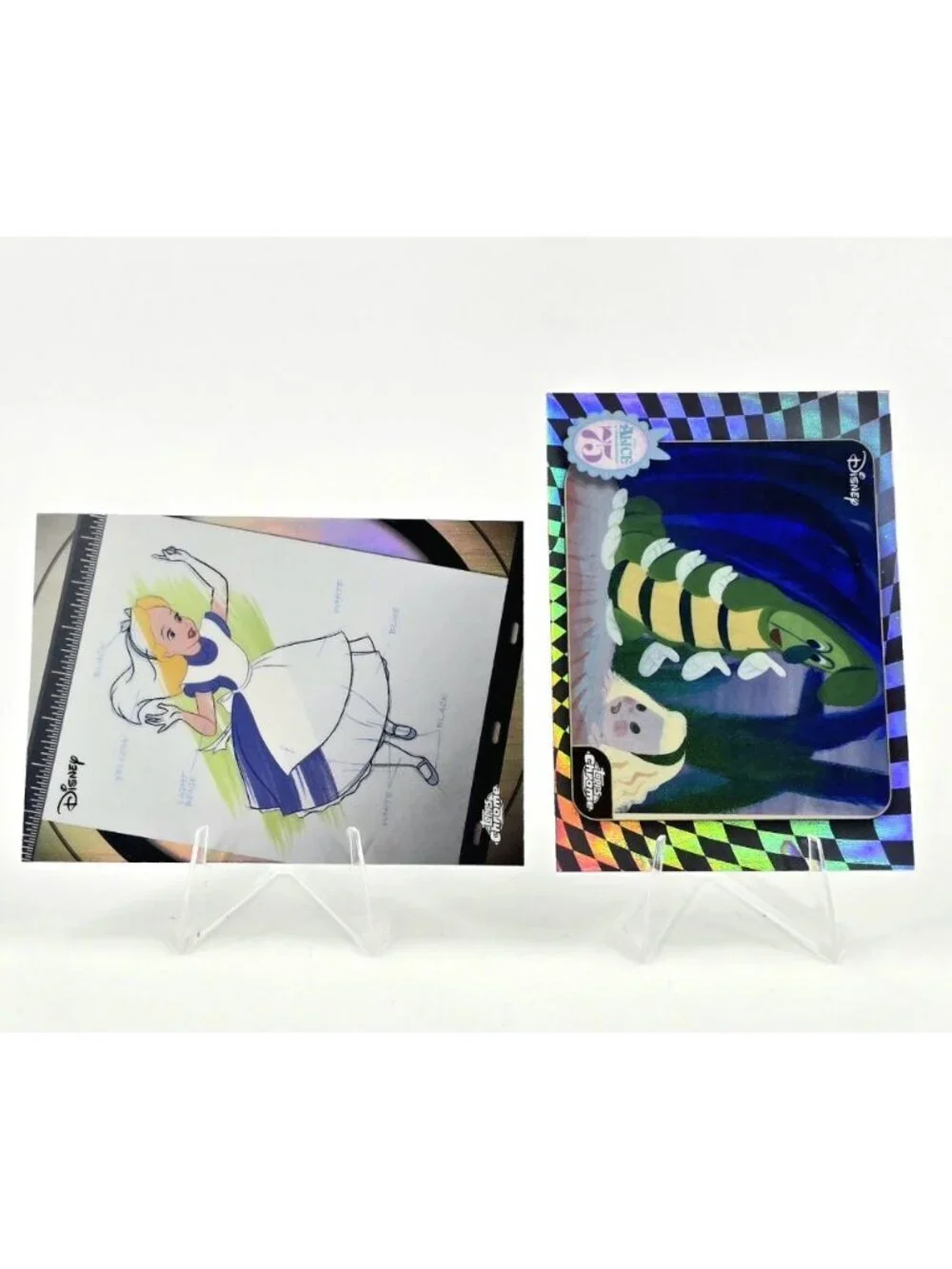 2026 Disney Topps Chrome Alice Ink & Paint Insert #I&P-8 + Original Concept Art